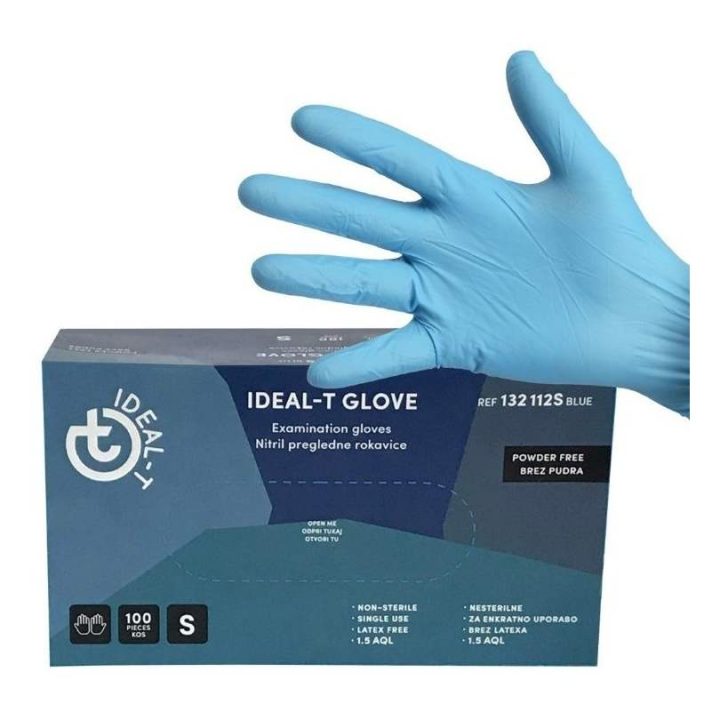 Rokavice Nitril Ideal-T Št. M 100/1 - 011387