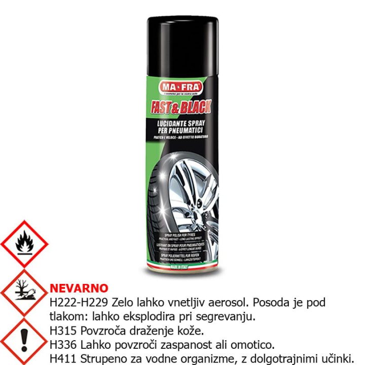 POLISH PNEVMATIK V SPREJU FAST&BLACK 200ml MAFRA - 170241